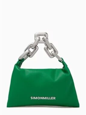 Simon Miller Mini Linked Puffing Bag in Vegan Leather w/ orange duster